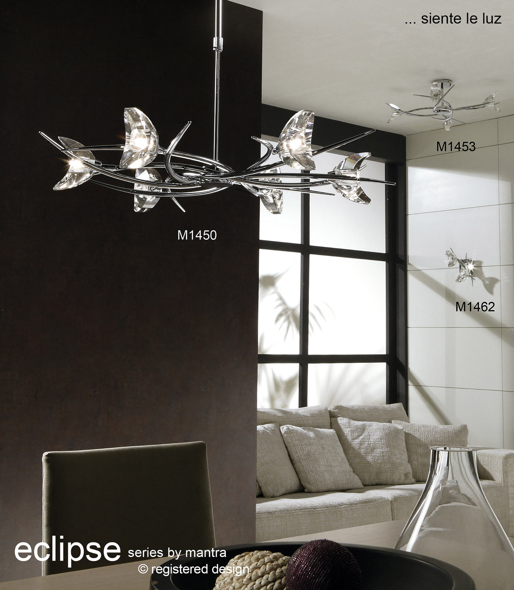 Eclipse Polished Chrome Ceiling Lights Mantra Multi Arm Fittings